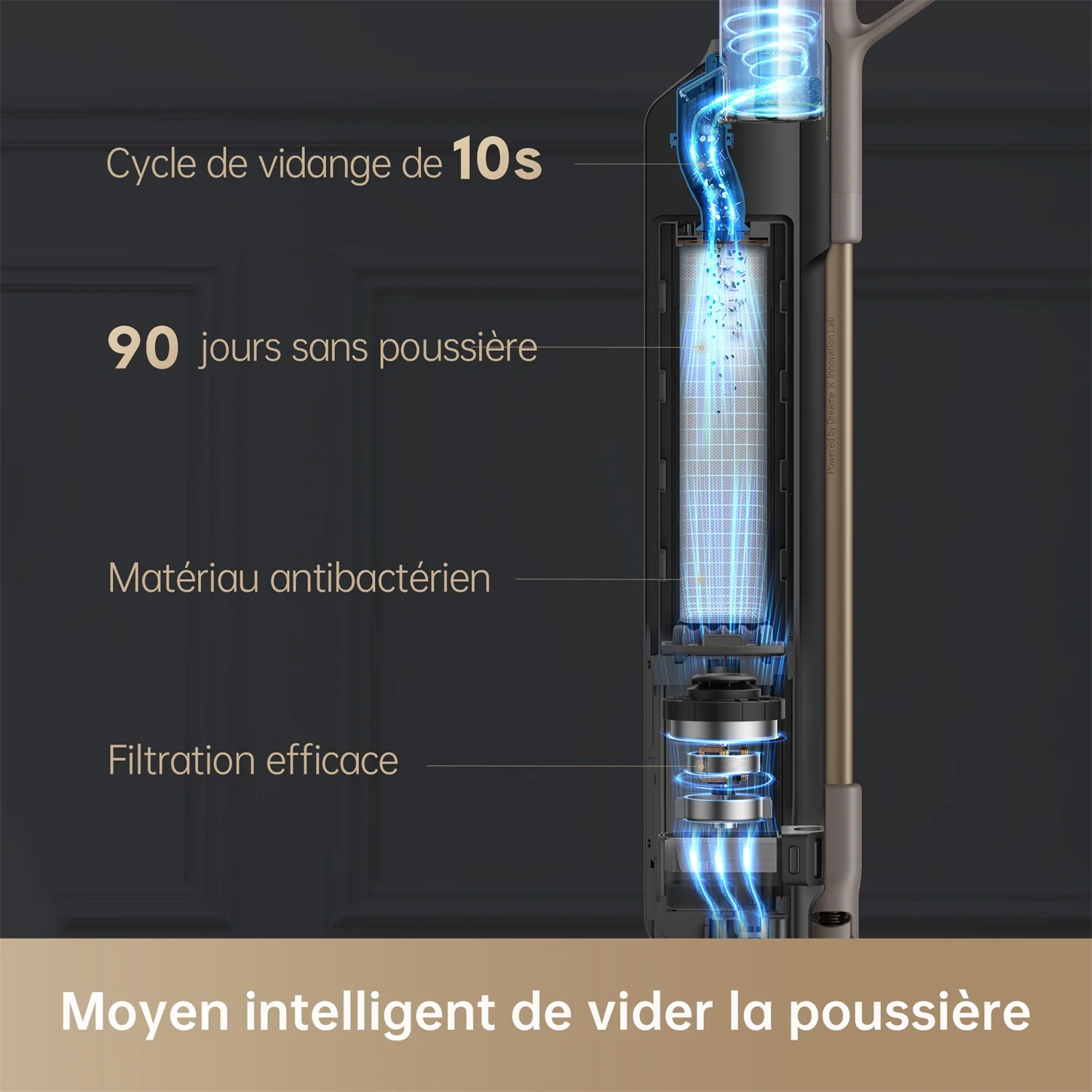 Dreame Z10 Station Aspirateur Balai sans fil avec Base - Image 5